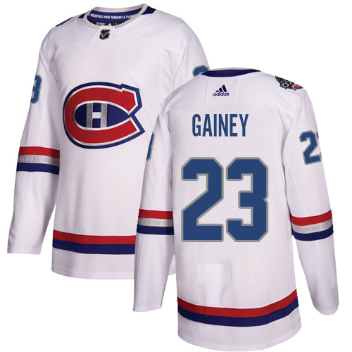 Adidas Canadiens #23 Bob Gainey White Authentic 100 Classic Stitched NHL Jersey - Click Image to Close
